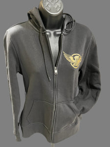 Winged Circle Zip Hoodie